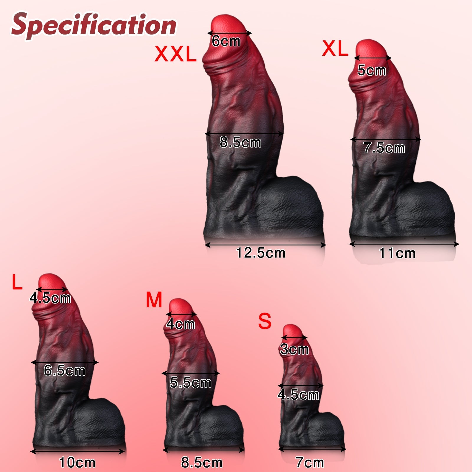 Realistic Dual - Tone Silicone Dildo with Strong Suction Base (S–XL) - Tarisss Sex Toy Store