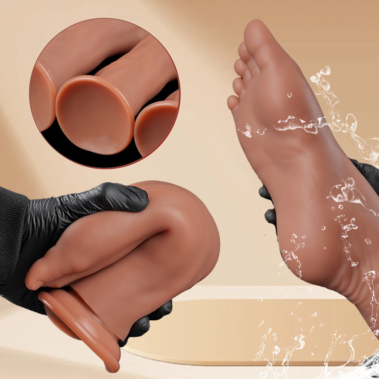 Realistic Foot - Shaped Dildo with Suction Base - Tarisss Sex Toy Store
