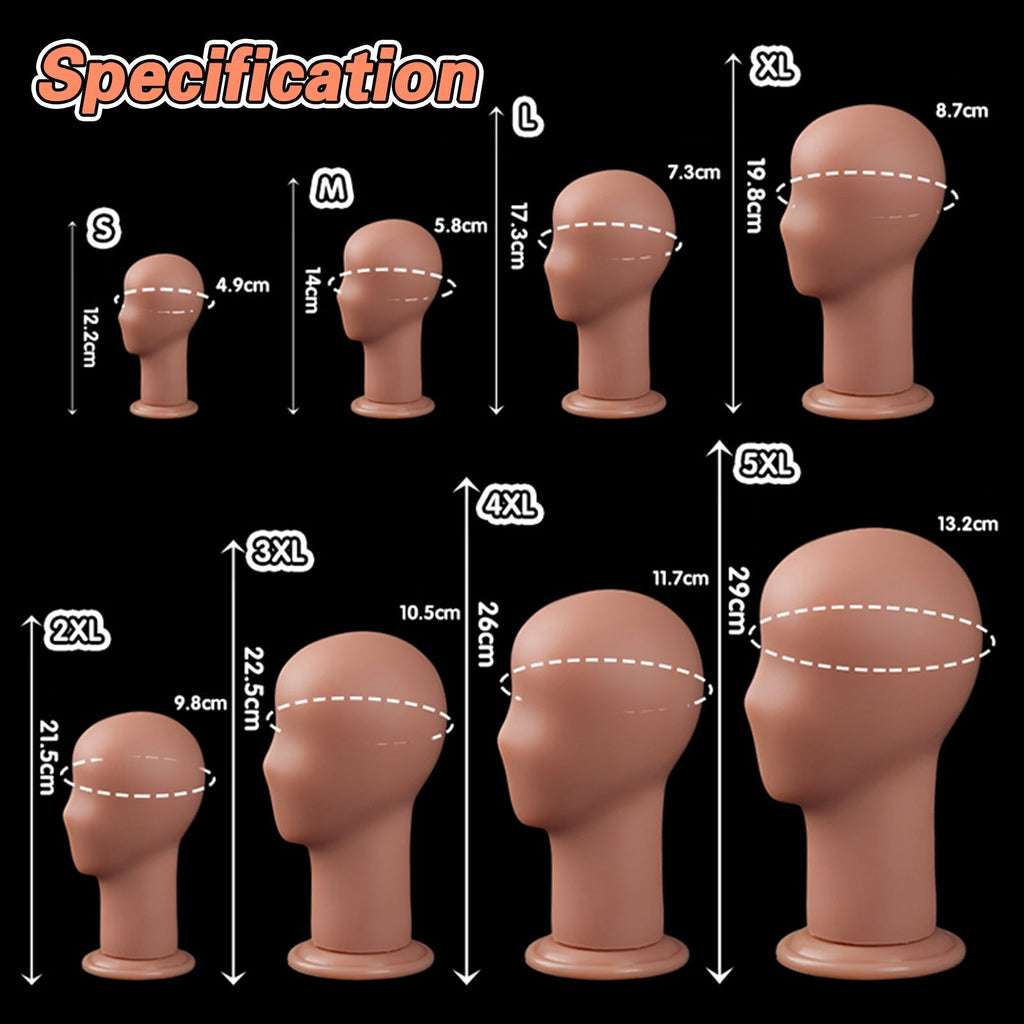 Realistic Head - Shaped Dildo in 8 Sizes (S–5XL) - Tarisss Sex Toy Store
