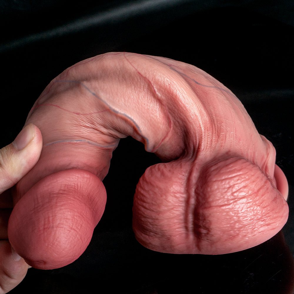Realistic Liquid Silicone Dildo with Suction Cup 9-Inch Huge Sex Toy - Tarisss Sex Toy Store