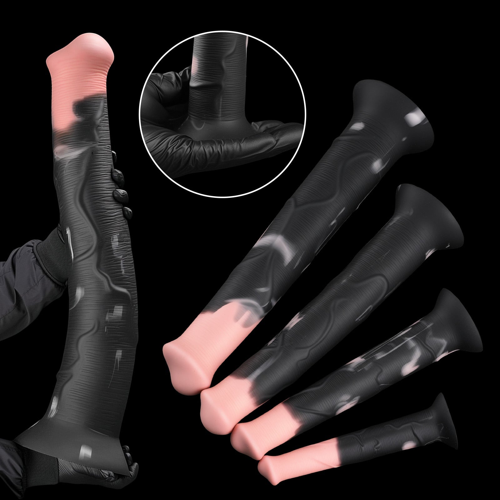 Realistic Mongolian Horse Silicone Dildo with Flared Base, 7 Sizes Progression Pack Mythical Animal - Inspired Anal Vaginal Dilator Fantasy Toy - Tarisss Sex Toy Store