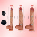 Realistic Silicone Dildo with Suction Base & Connector Port - Tarisss Sex Toy Store