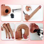 Realistic Silicone Dildo with Suction Base & Connector Port - Tarisss Sex Toy Store