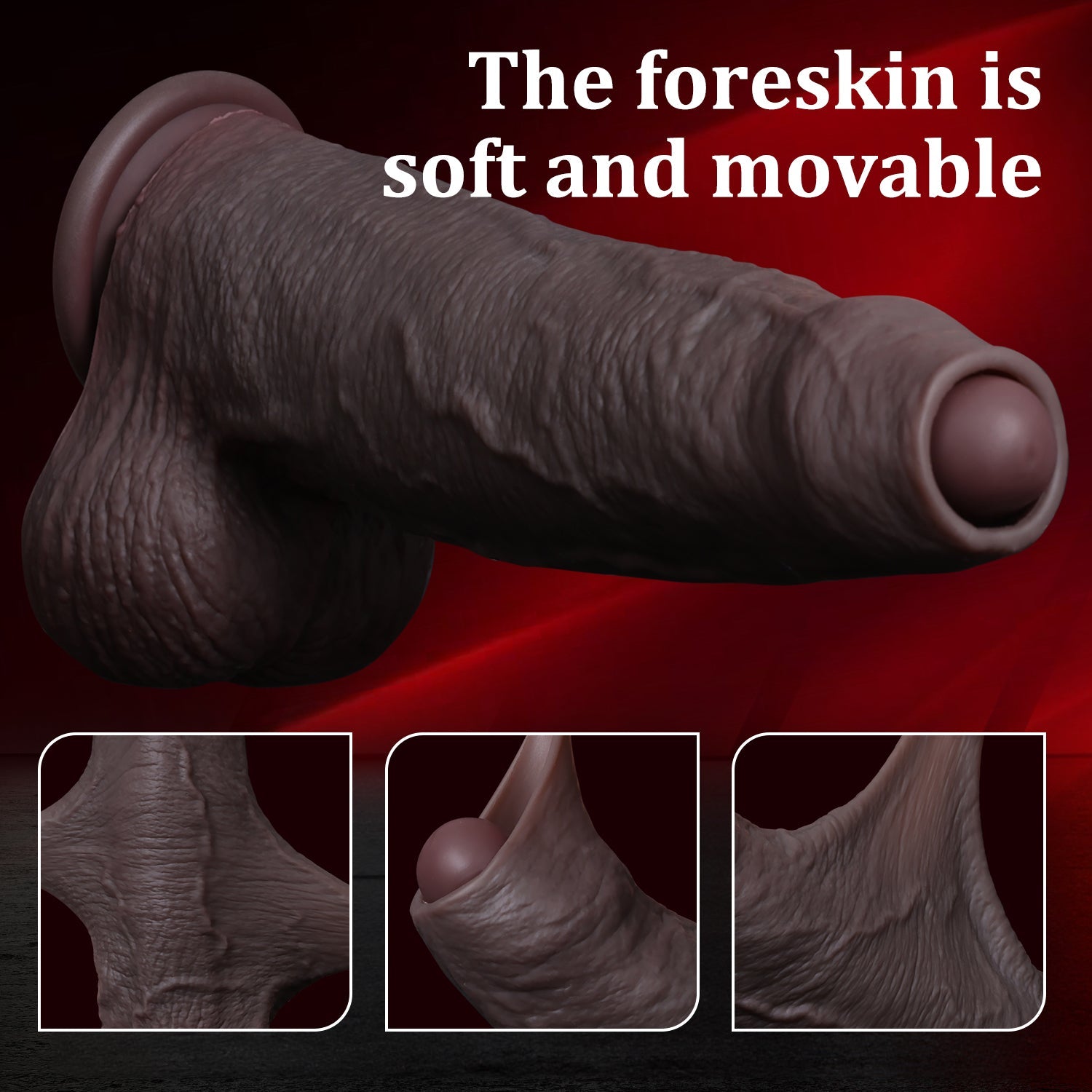 Realistic Silicone Dildo with Suction Cup Base - Tarisss Sex Toy Store