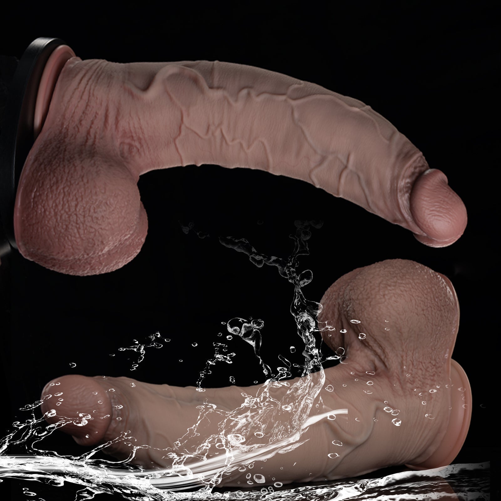 Realistic Silicone Dildo with Veined Texture and Suction Cup Base - Tarisss Sex Toy Store