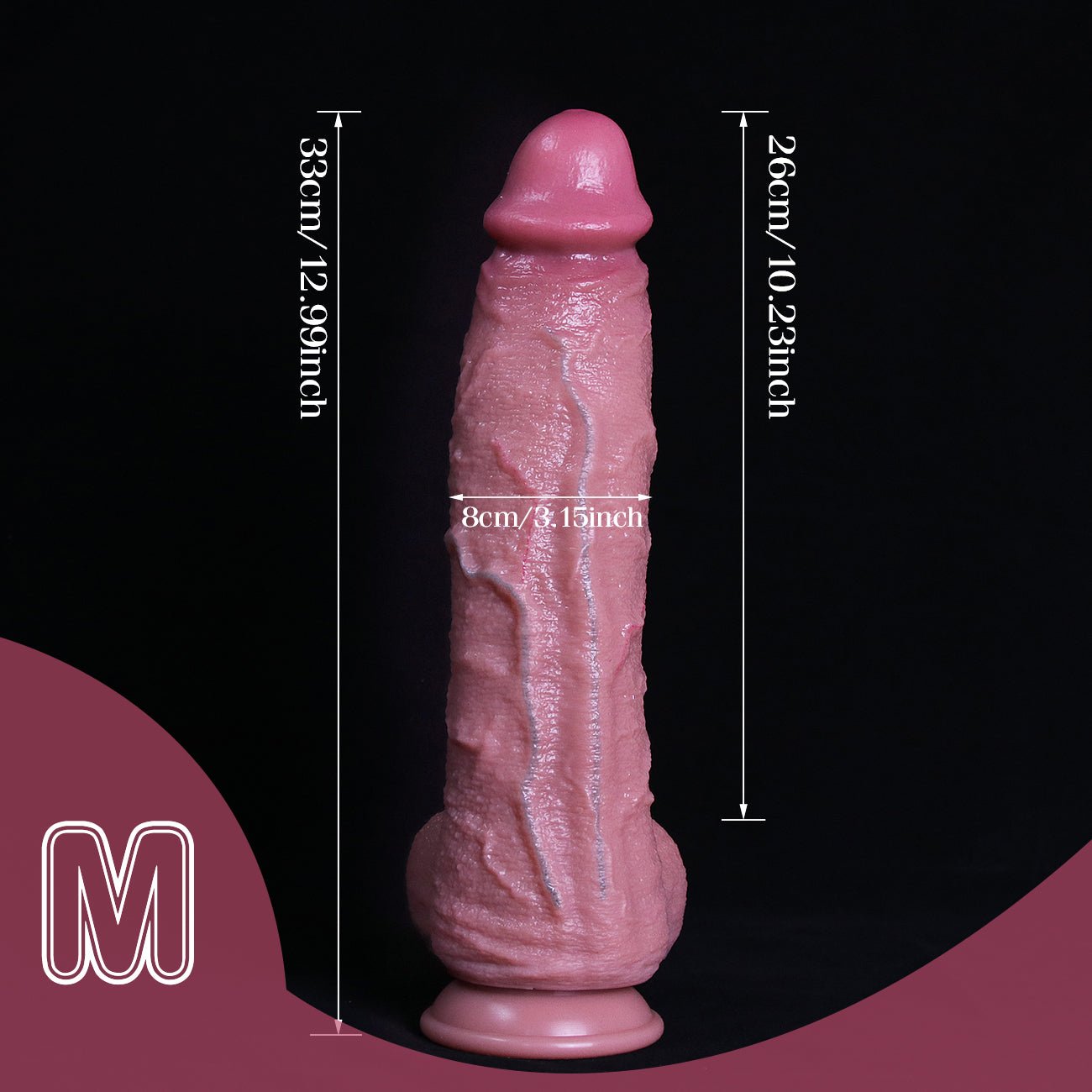 Realistic Silicone Fantasy Dildo with Strong Suction Cup Base - Tarisss Sex Toy Store