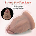 Realistic Silicone Penis Replica with Suction Base - Tarisss Sex Toy Store