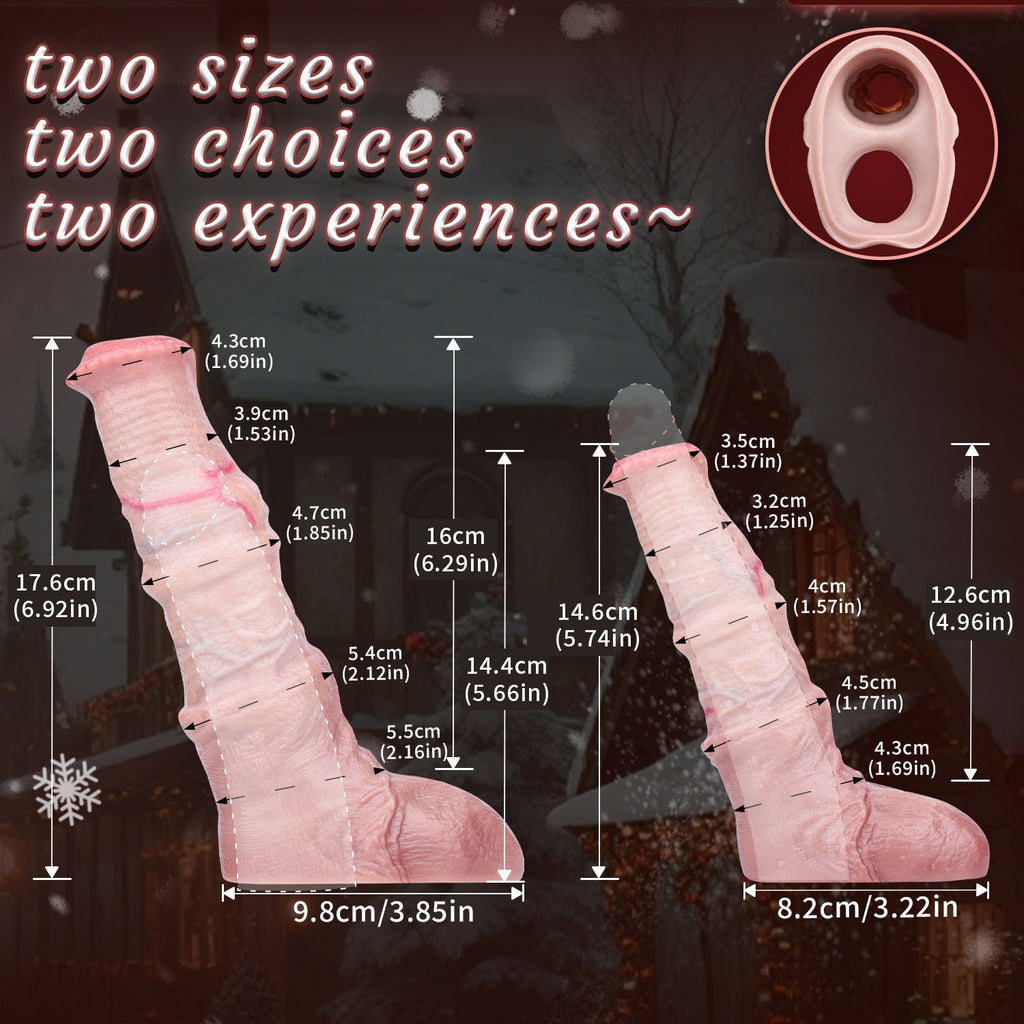 Realistic Silicone Penis Sleeve – Dual Size Extension Cover - Tarisss Sex Toy Store