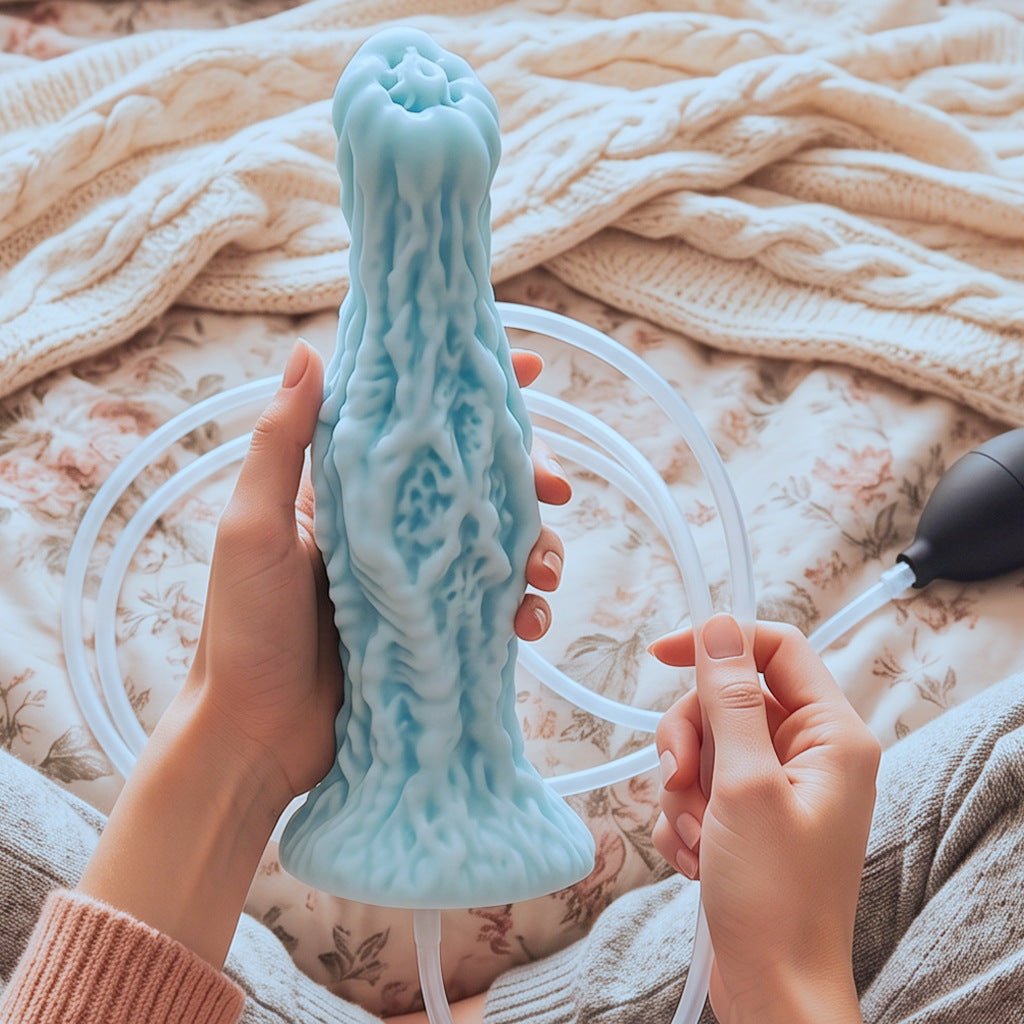 Realistic Silicone Textured Cum - shooting Anal Plug – Soft Touch, Organic Shape, S/M Sizes - Tarisss Sex Toy Store