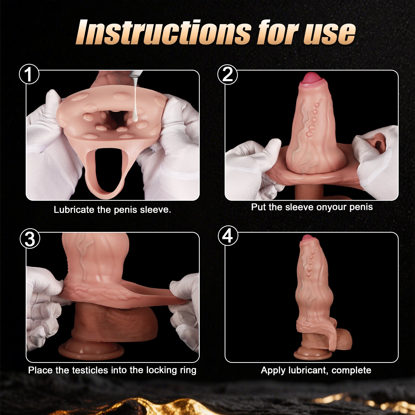 Realistic Textured Dildo Sleeve Enhancer - Tarisss Sex Toy Store