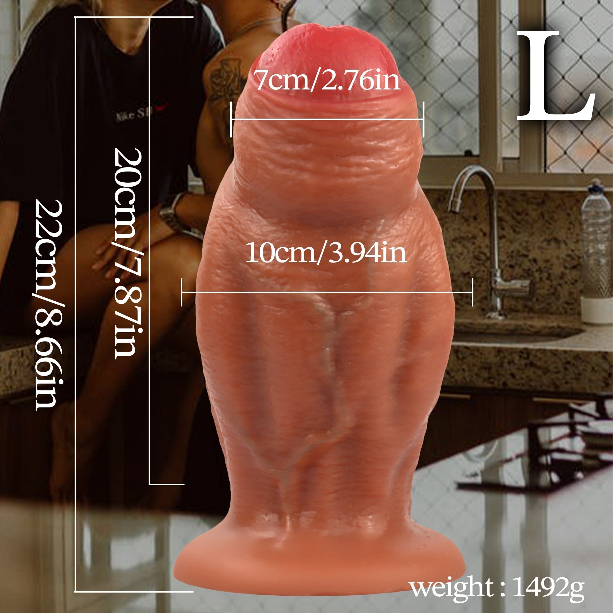 Realistic Textured Silicone Dildo with Suction Base - Tarisss Sex Toy Store