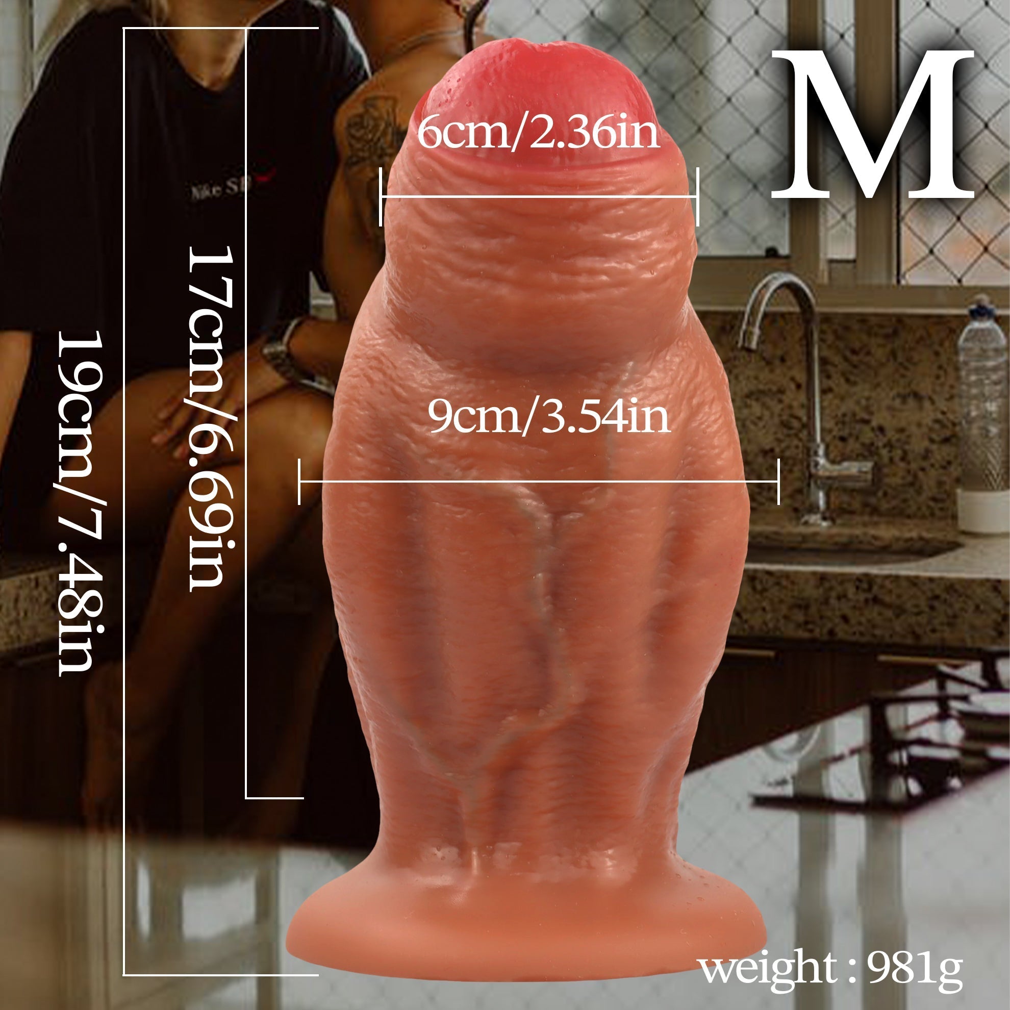 Realistic Textured Silicone Dildo with Suction Base - Tarisss Sex Toy Store