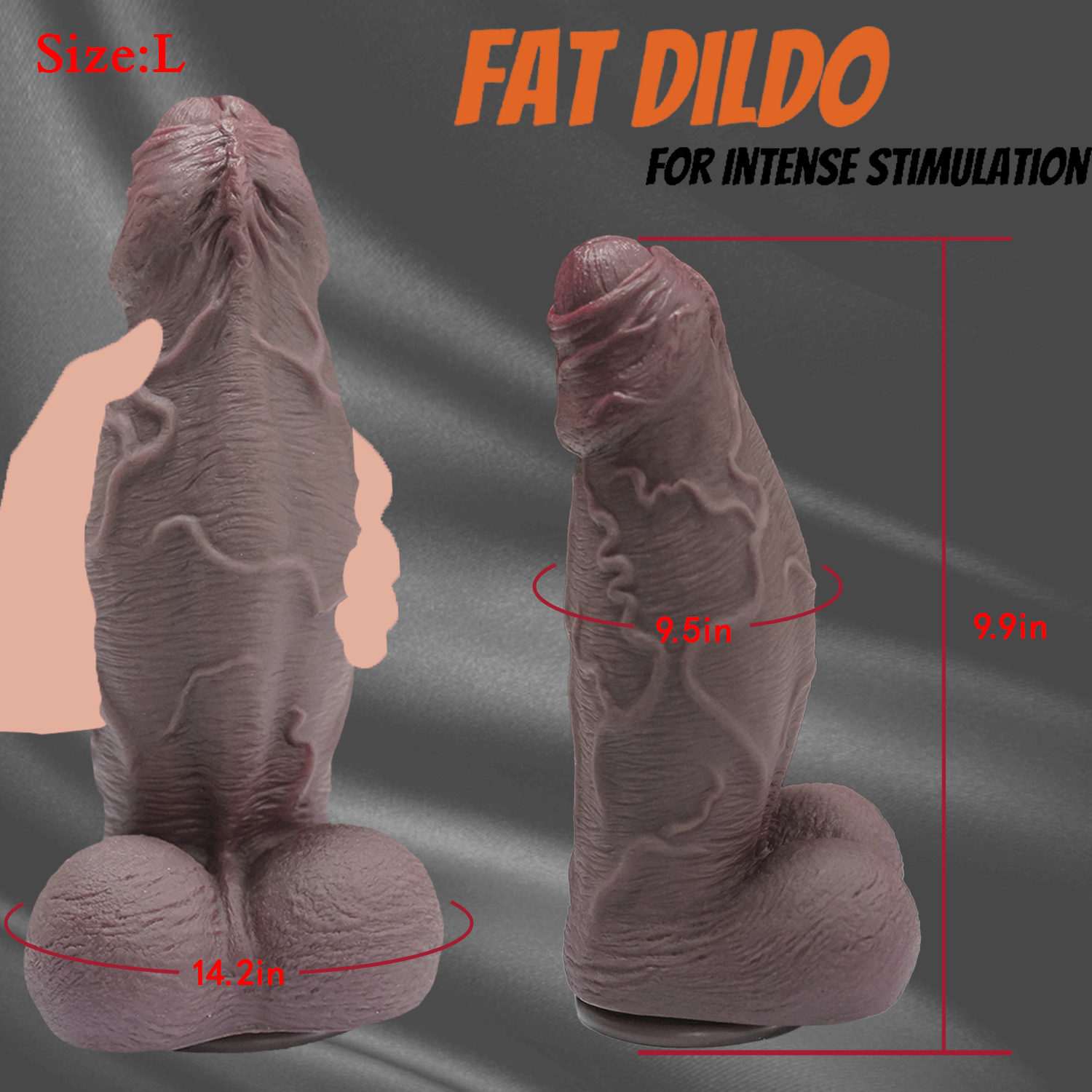 Realistic Veined Silicone Dildo with Suction Base - Tarisss Sex Toy Store