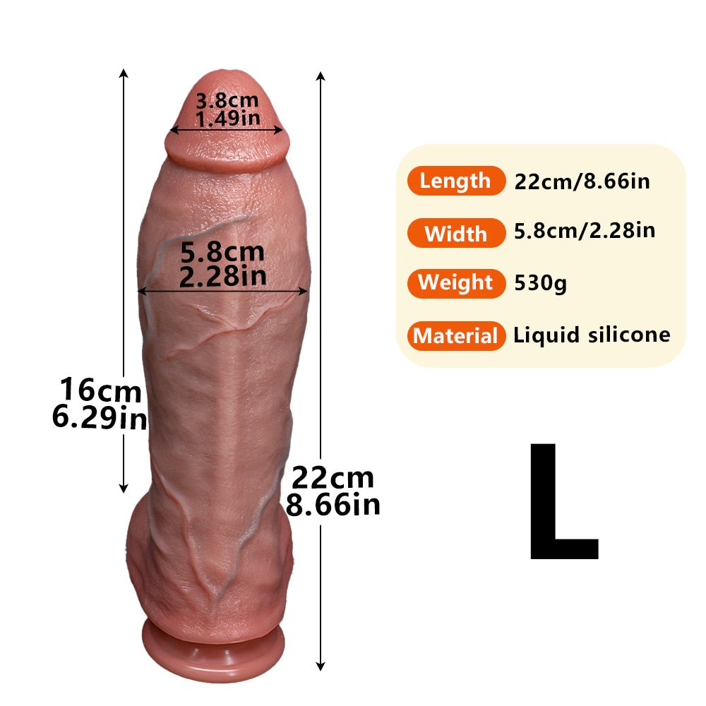 Realistic Veined Silicone Dildo with Suction Base - Tarisss Sex Toy Store