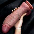 Realistic Veined Silicone Dildo with Suction Base – Humanized Texture Design - Tarisss Sex Toy Store