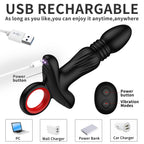 Rechargeable Vibrating Prostate Massager Plug with Cock Ring - Tarisss Sex Toy Store