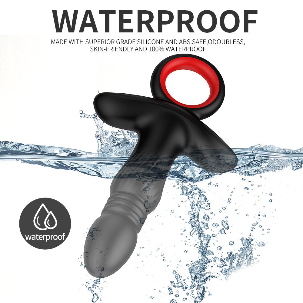 Rechargeable Vibrating Prostate Massager Plug with Cock Ring - Tarisss Sex Toy Store