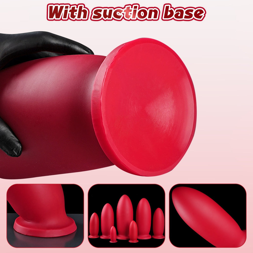 Red Anal Plug with Suction Base - Tarisss Sex Toy Store