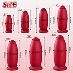 Red Anal Plug with Suction Base - Tarisss Sex Toy Store
