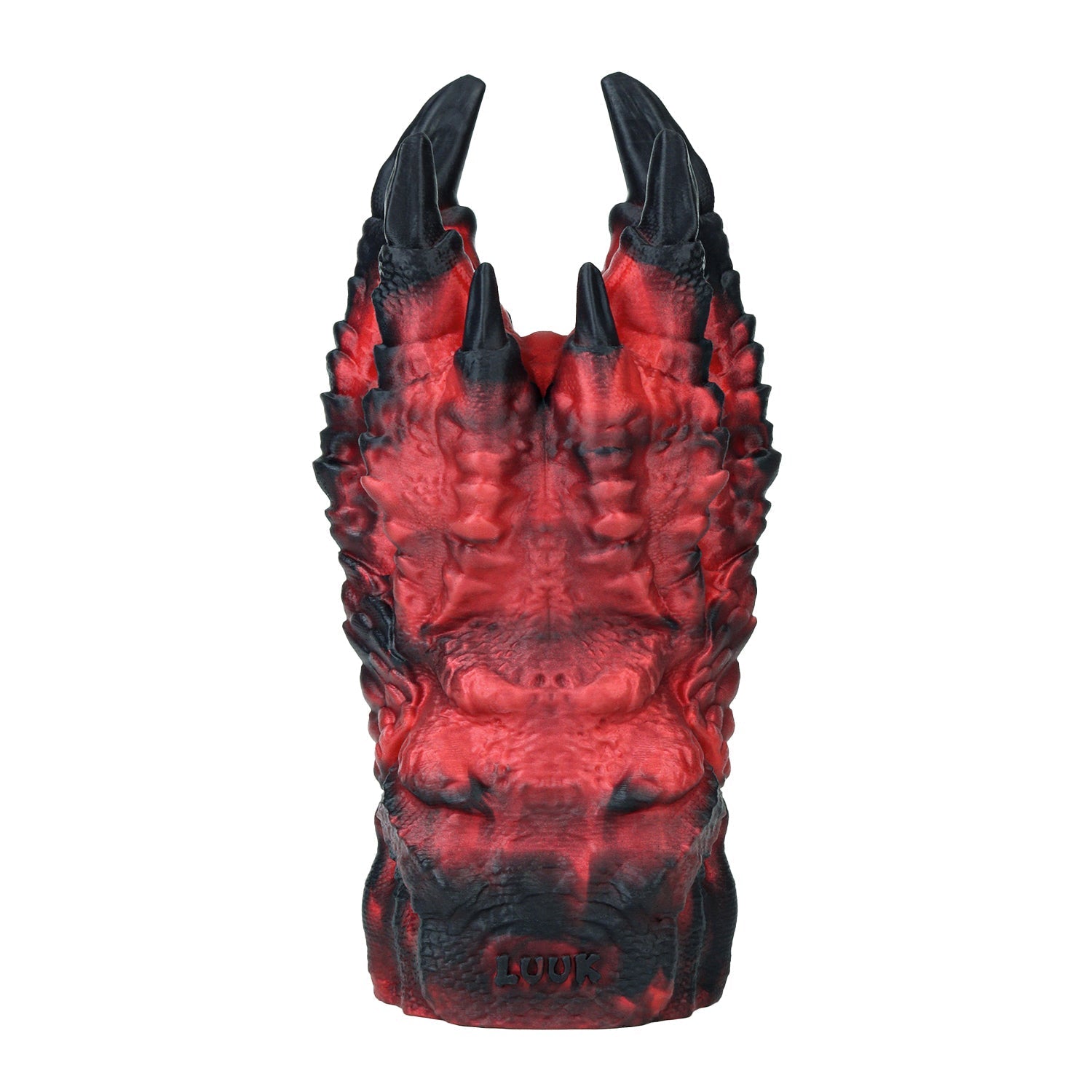 Red & Black Dragon Claw Silicone Masturbator Cup with Spiked Texture - Tarisss Sex Toy Store