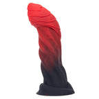 Red & Black Gradient Textured Silicone Dildo Set with Suction Base – Multi - Size Fantasy Design - Tarisss Sex Toy Store