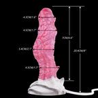 Red Corner 8 Inch Silicone Squirting Dildo with Dragon Cock Design - Tarisss Sex Toy Store
