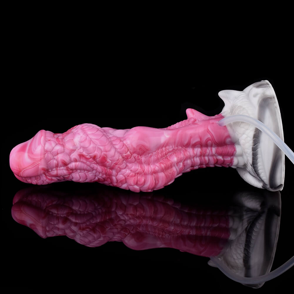 Red Corner 8 Inch Silicone Squirting Dildo with Dragon Cock Design - Tarisss Sex Toy Store