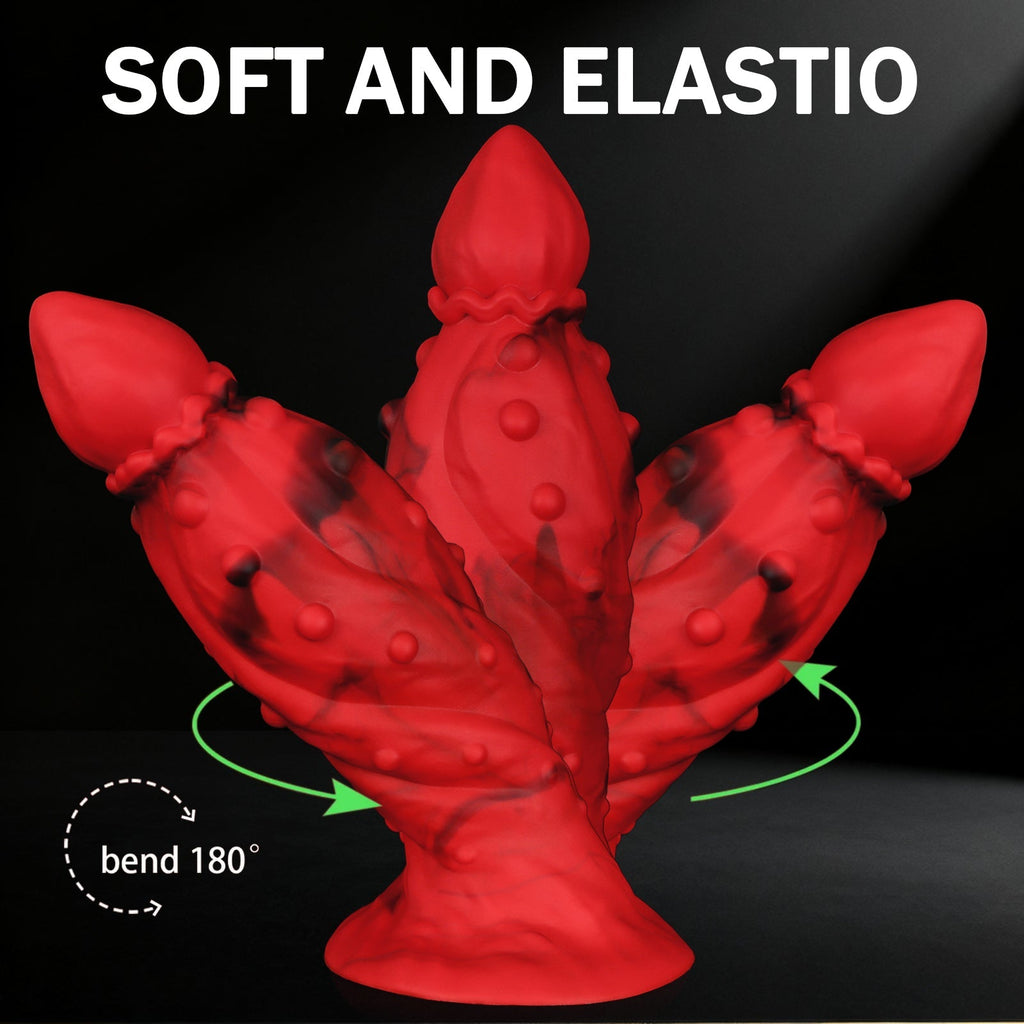 Red Silicone Butt Plug and Suction Cup Base - Tarisss Sex Toy Store