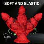 Red Silicone Butt Plug and Suction Cup Base - Tarisss Sex Toy Store