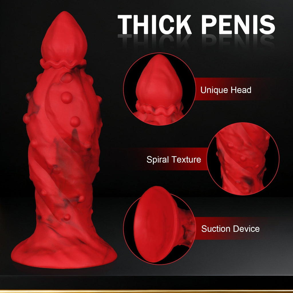 Red Silicone Butt Plug and Suction Cup Base - Tarisss Sex Toy Store