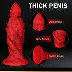 Red Silicone Butt Plug and Suction Cup Base - Tarisss Sex Toy Store