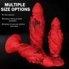 Red Silicone Butt Plug and Suction Cup Base - Tarisss Sex Toy Store
