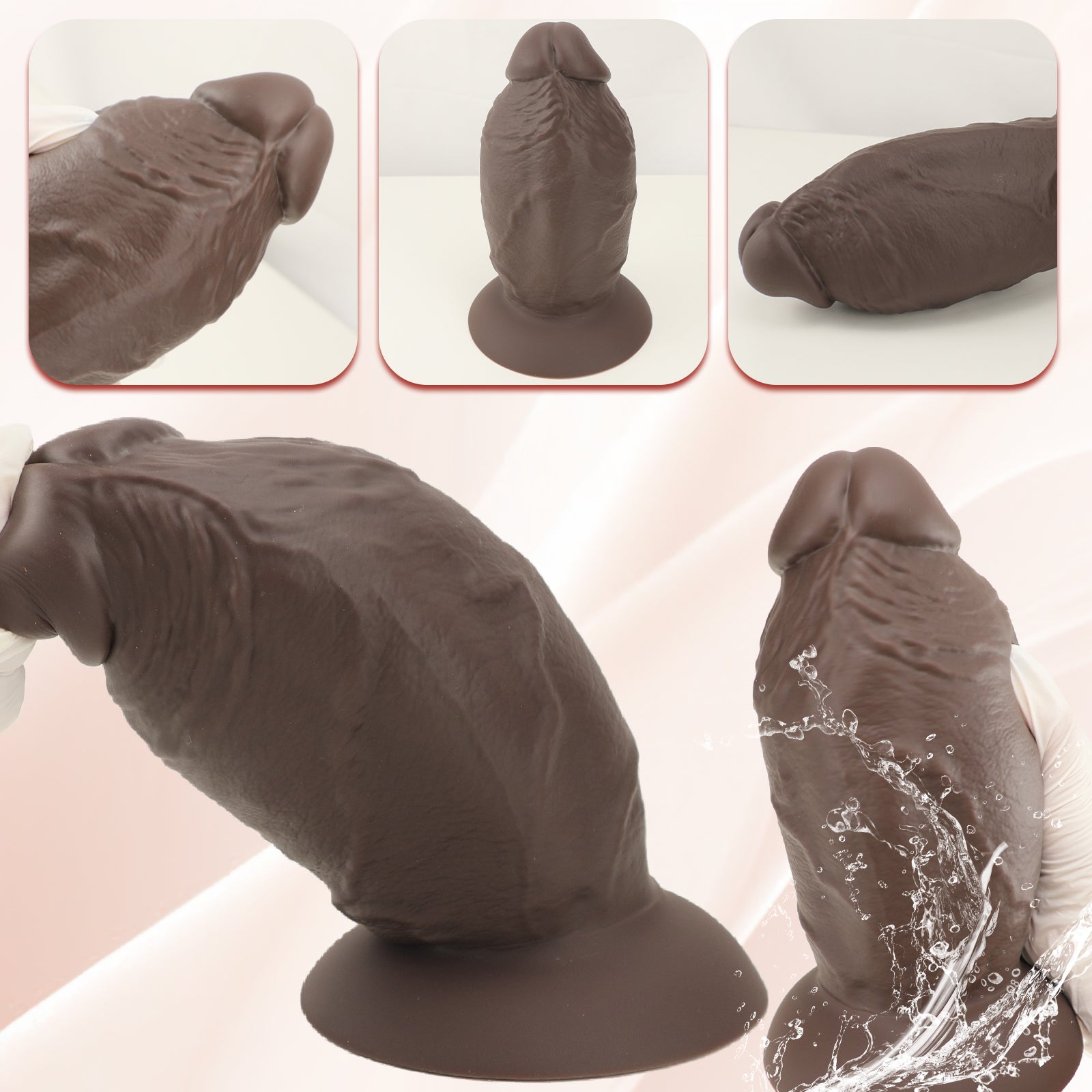 Remote - Control Mega Girth Liquid Silicone Dildo with Suction Base - Tarisss Sex Toy Store