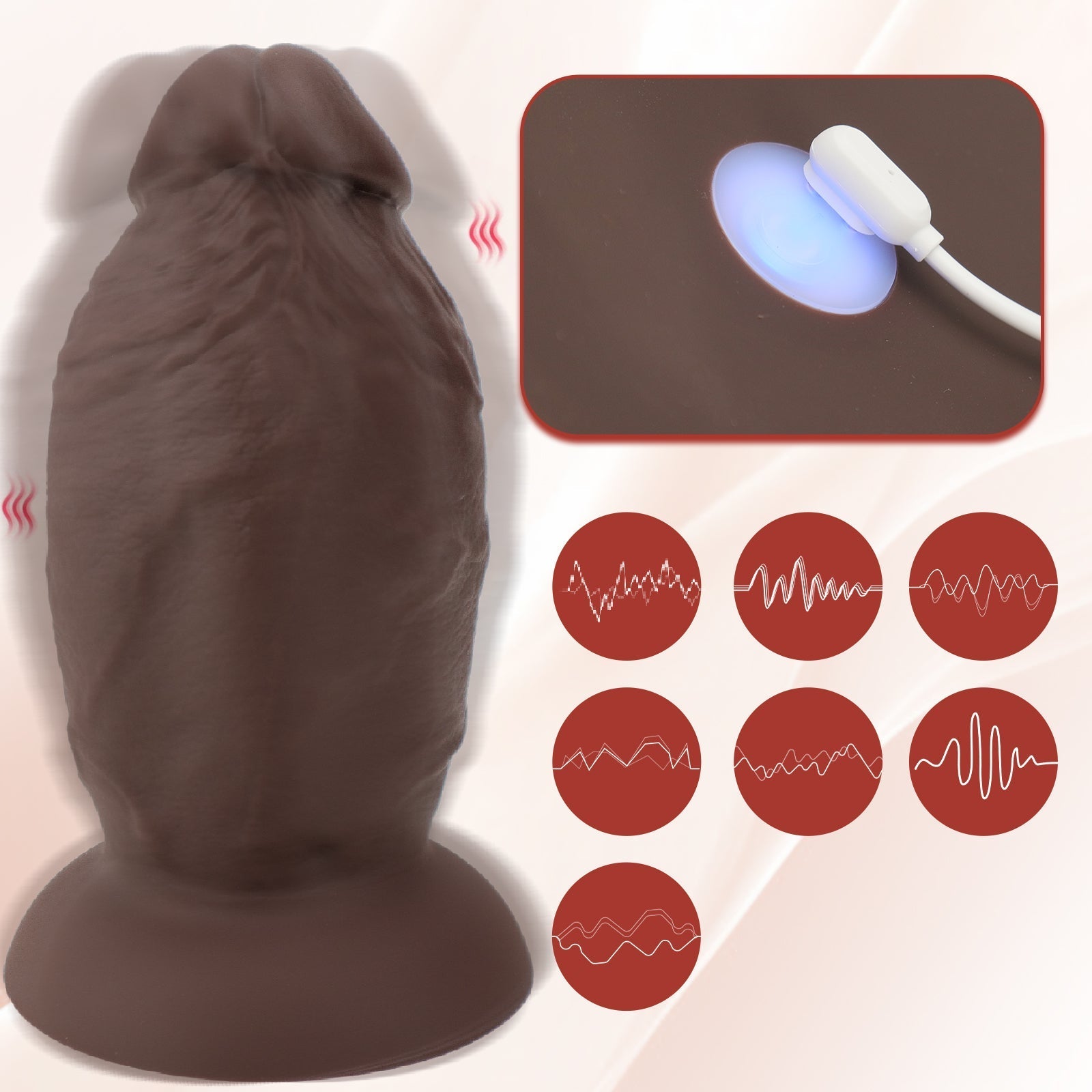 Remote - Control Mega Girth Liquid Silicone Dildo with Suction Base - Tarisss Sex Toy Store