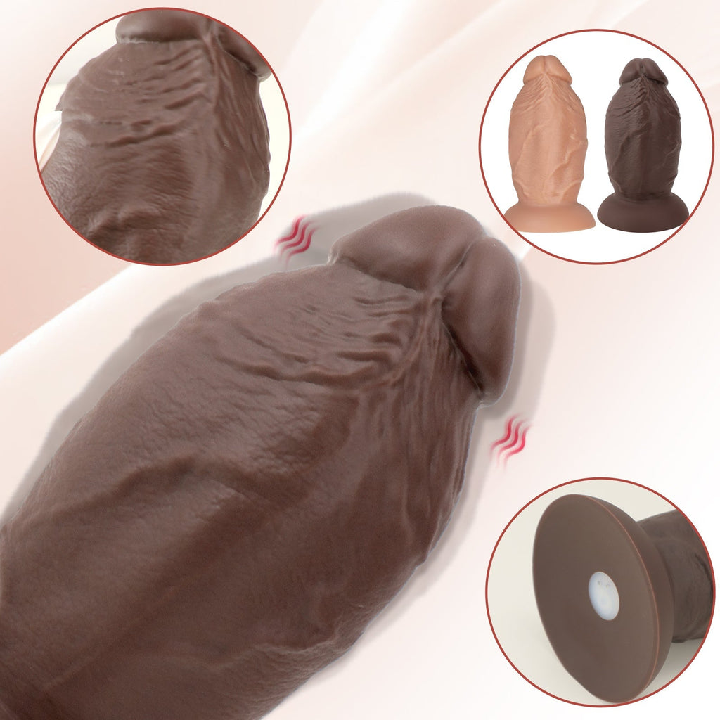 Remote - Control Mega Girth Liquid Silicone Dildo with Suction Base - Tarisss Sex Toy Store