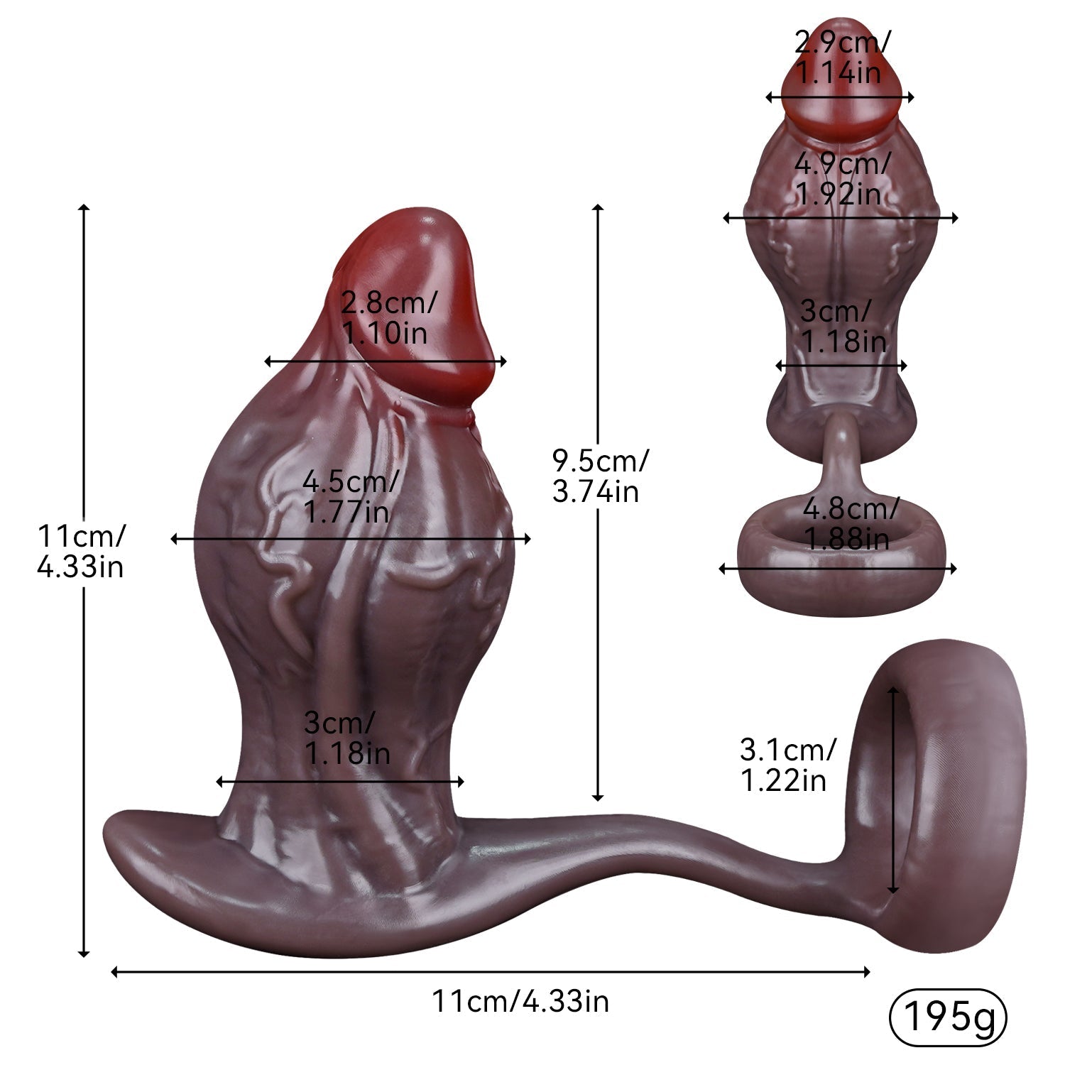 Remote Control Vibrating Butt Plug with Cock Ring, Silicone Prostate - Tarisss Sex Toy Store