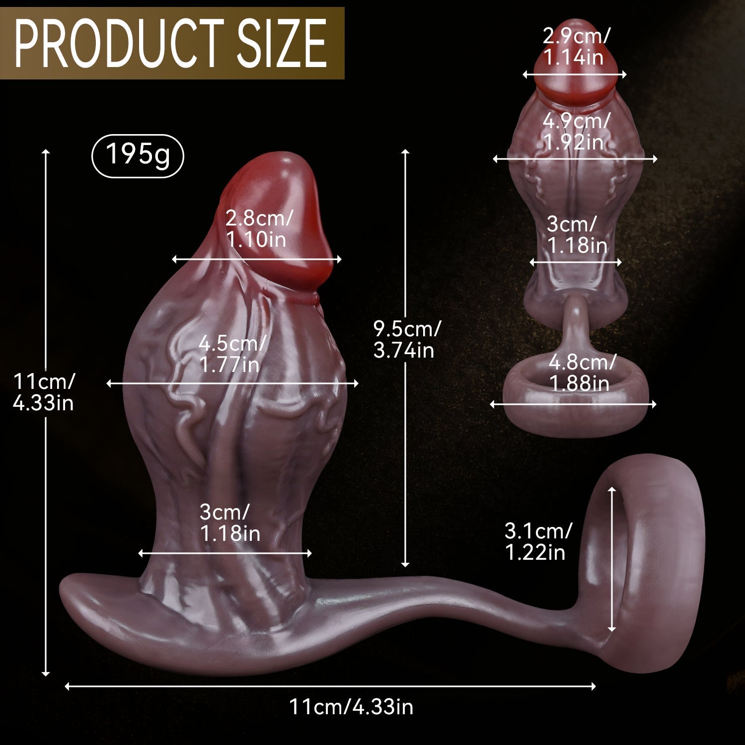 Remote Control Vibrating Butt Plug with Cock Ring, Silicone Prostate - Tarisss Sex Toy Store