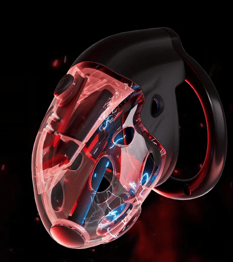 Retractable Electric Shock & Vibrating Chastity Cage