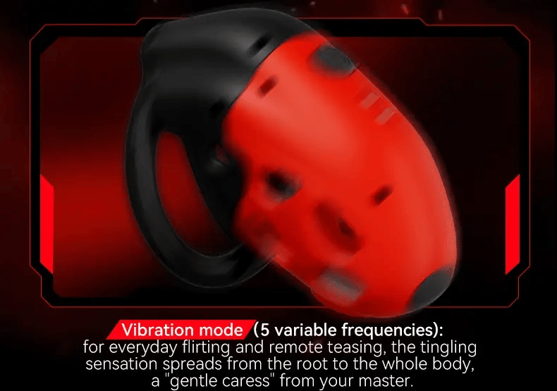 Retractable Electric Shock & Vibrating Chastity Cage