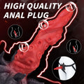 Blood-Red Tentacle Spiral Dildo | Platinum Silicone Dragon Anal Butt Plug for Fetish Expansion Play – Domlust