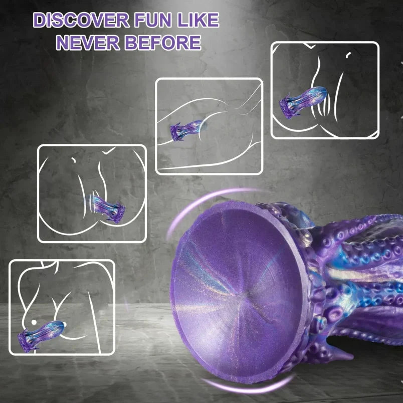 Octopus Tentacle Dildo | Platinum Silicone Fantasy Fist Butt Plug & Vaginal Expander