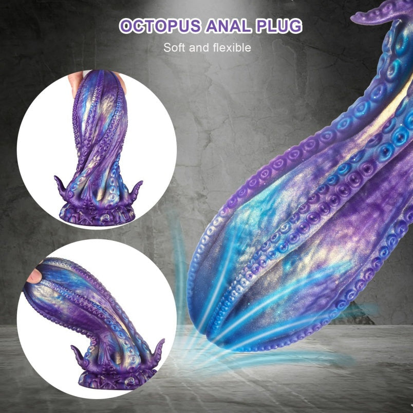 Octopus Tentacle Dildo | Platinum Silicone Fantasy Fist Butt Plug & Vaginal Expander