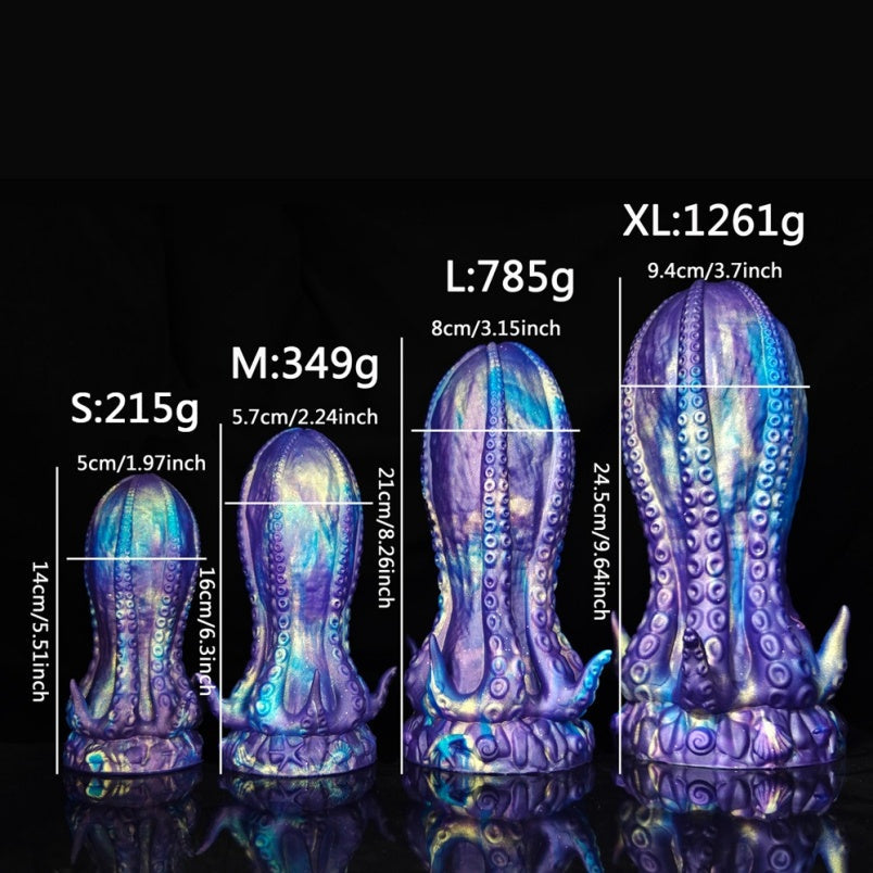 Octopus Tentacle Dildo | Platinum Silicone Fantasy Fist Butt Plug & Vaginal Expander