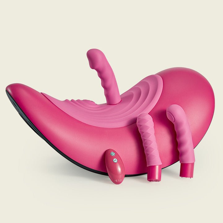 Ride - On Vibrating Massager with Interchangeable Silicone Attachments & Remote Control - Tarisss Sex Toy Store