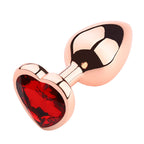 Rose Gold Metal Diamond Butt Plug with Heart Shaped Base - Tarisss Sex Toy Store