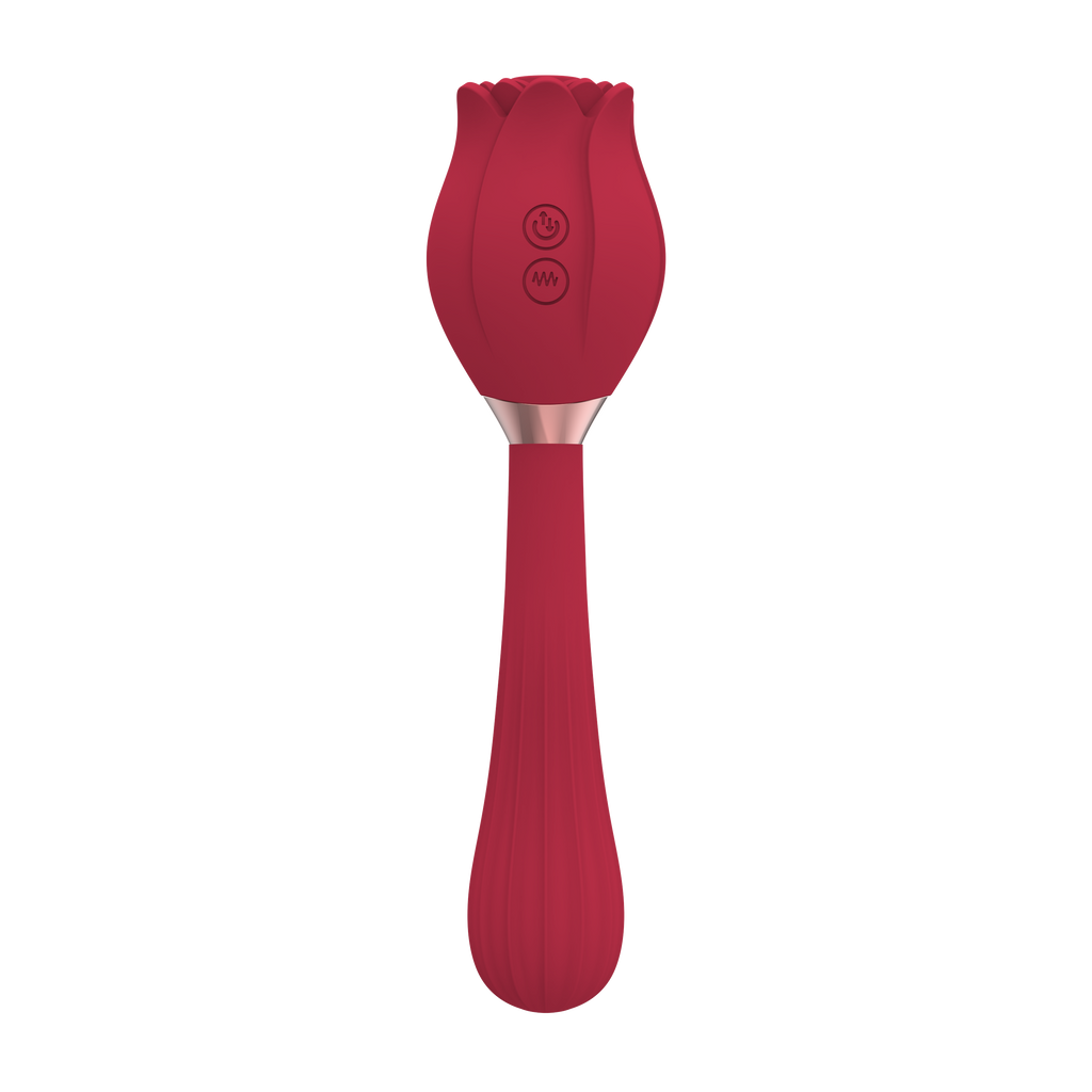 Rose Clit Sucking G Spot Vibrator - Handheld Nipple Sucker Female Sex Toys