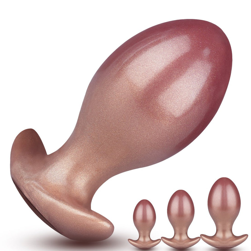 RoseGold Velvet Plug – 3 Size Available Smooth Silicone Anal Plug - Tarisss Sex Toy Store