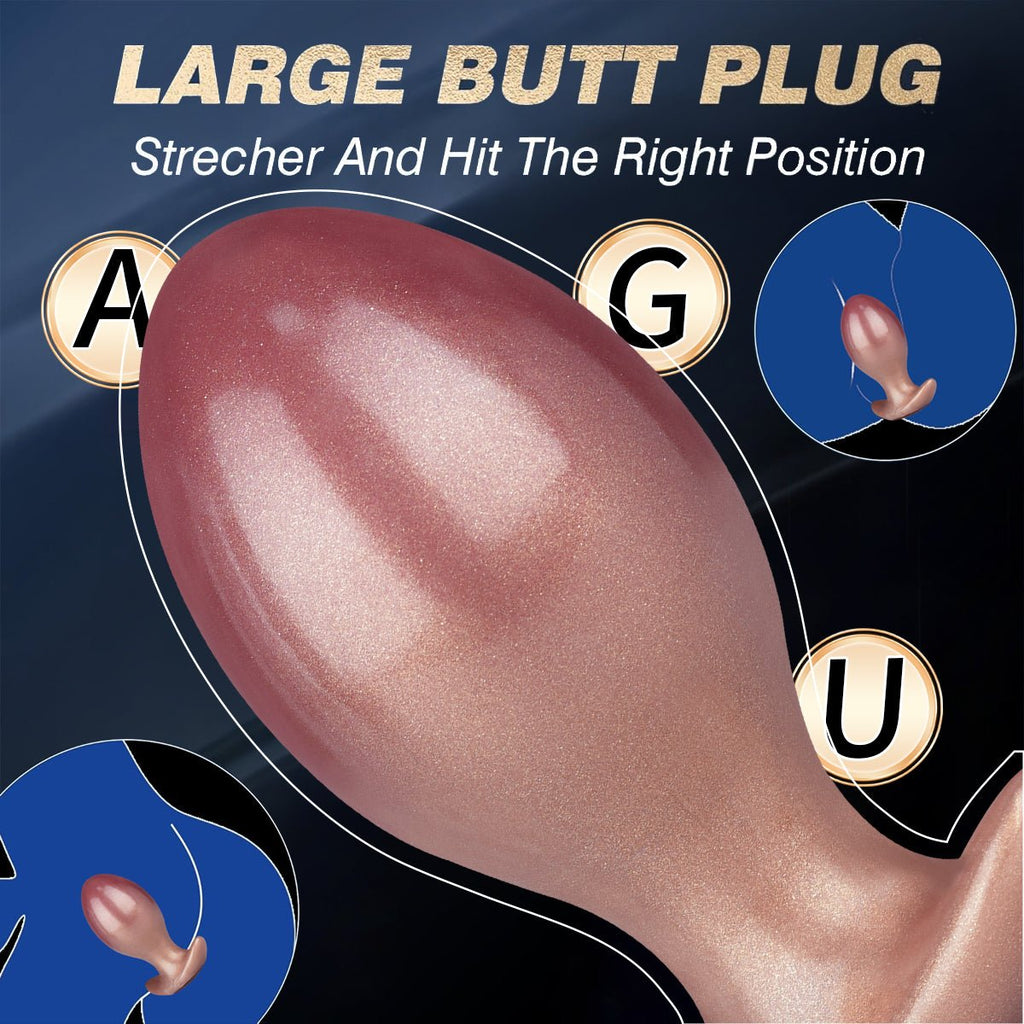 RoseGold Velvet Plug – 3 Size Available Smooth Silicone Anal Plug - Tarisss Sex Toy Store