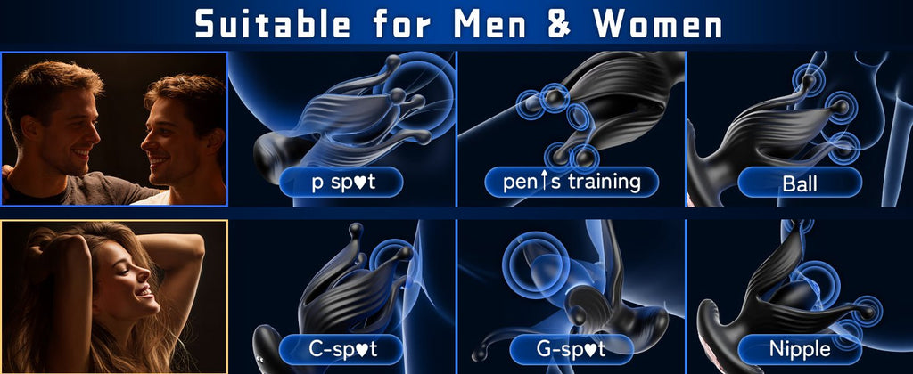 Rotating Expanding Prostate Massager with Vibrating Anal Plug - Tarisss Sex Toy Store