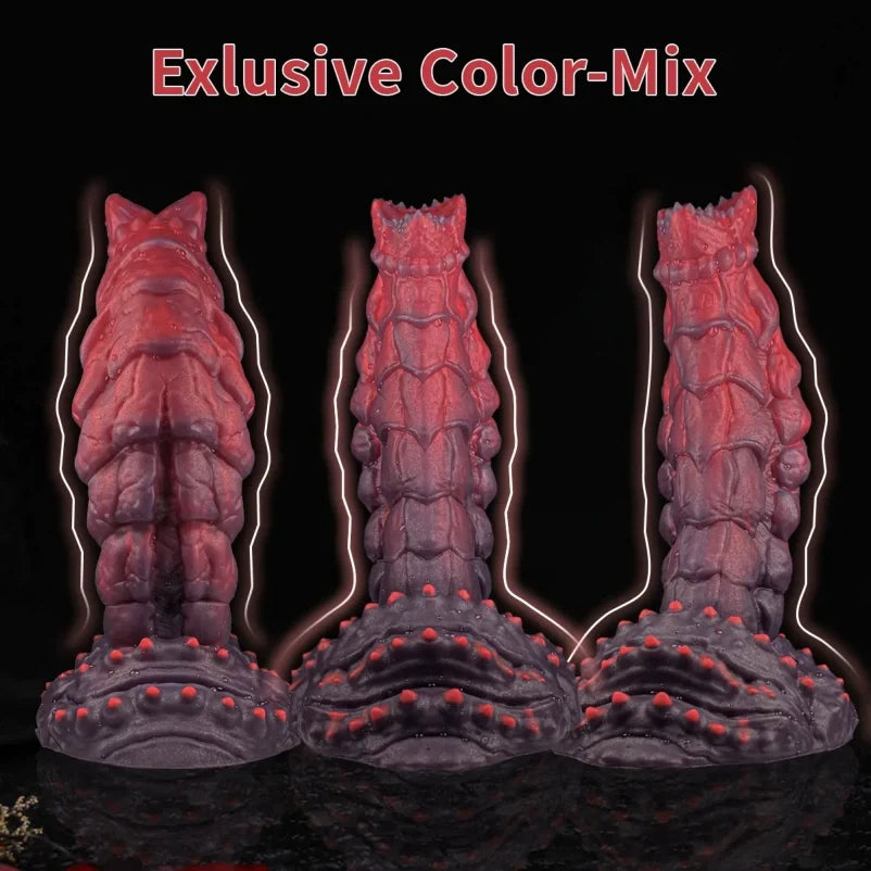 Domlust Drake's Dick Dildo – Dragon Scale Silicone Butt Plug with Suction Cup for Fantasy Fetish Play